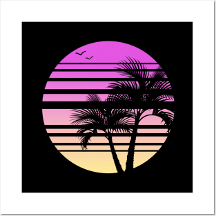 Synthwave - Vaporwave - California - Florida - 80s - Yellow & Pink Posters and Art